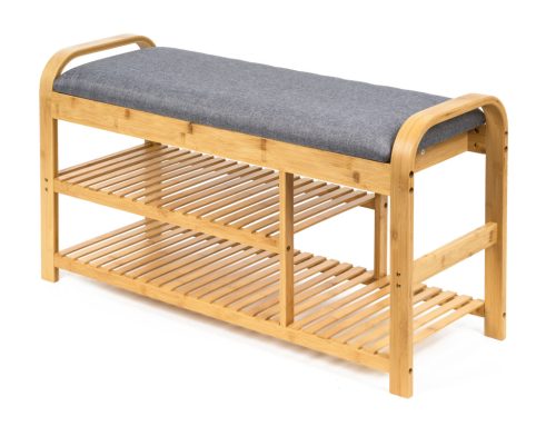 Cipőtartó állvány G21 90 x 33 x 50 cm, bambusz