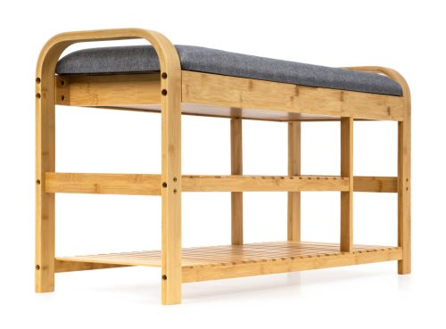 Cipőtartó állvány G21 90 x 33 x 50 cm, bambusz