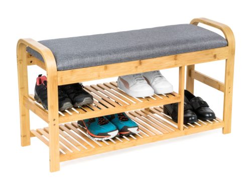 Cipőtartó állvány G21 90 x 33 x 50 cm, bambusz