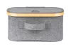 Tárolódoboz G21 30 x 15 x 15 cm, bambusz fedéllel, szürke