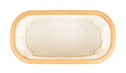 Tárolódoboz G21 30 x 15 x 15 cm, bambusz fedéllel, bézs