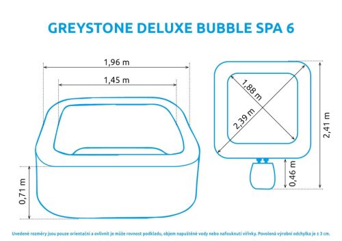 Felfújható pezsgőfürdő Marimex Greystone Deluxe Bubble Spa 6 NP