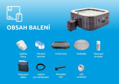 Felfújható pezsgőfürdő Marimex Greystone Deluxe Bubble Spa 6 NP