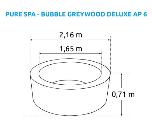 Marimex Pure Spa - Bubble Greywood Deluxe AP 6 felfújható pezsgőfürdő