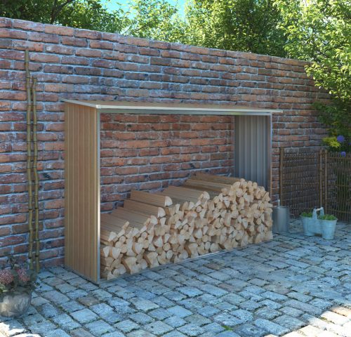 Tüzifa tároló G21 WOH 181 - 242 x 75 cm, barna