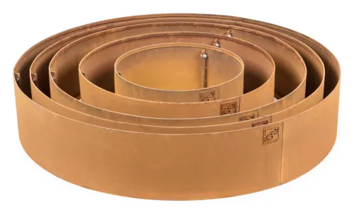 G21 80 x 20 cm, kör alakú, Corten kerti szegély