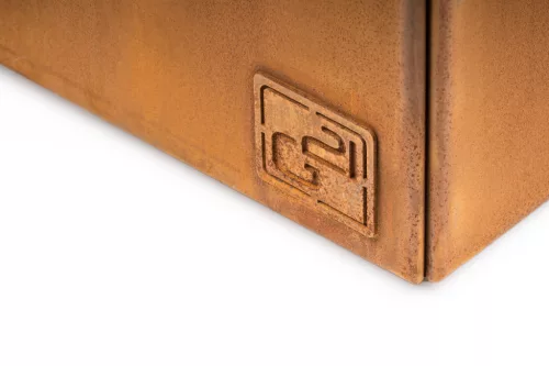 G21 Corten Square virágláda, 50 x 100 x 50 cm