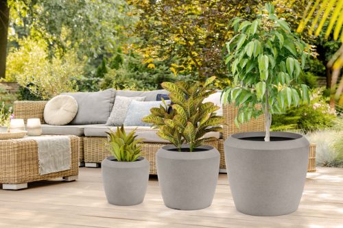 G21 Cement Round virágcserép 44 x 44 x 39,5