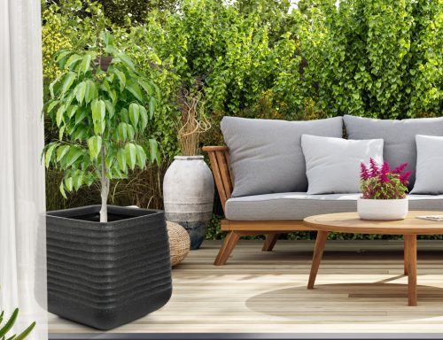 Virágcserép G21 Lava Cube 50,5 x 50,5 x 49