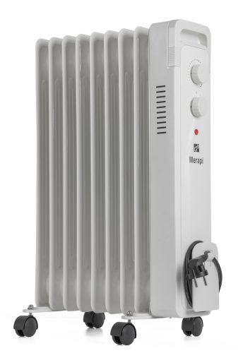 G21 Merapi olajradiátor fehér, 9 elem, 2000 W