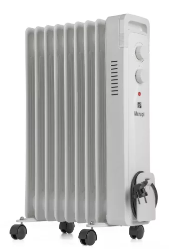 G21 Merapi olajradiátor fehér, 9 elem, 2000 W