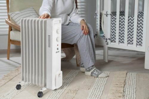 G21 Merapi olajradiátor fehér, 9 elem, 2000 W