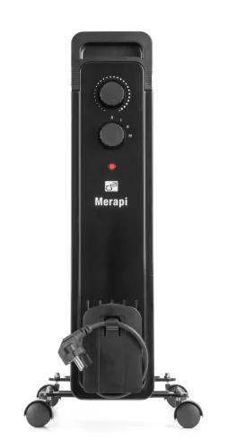 G21 Merapi olajradiátor fekete, 11 elem, 2500 W