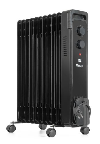 G21 Merapi olajradiátor fekete, 11 elem, 2500 W