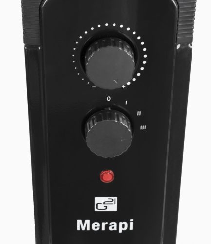 G21 Merapi olajradiátor fekete, 11 elem, 2500 W