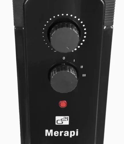 G21 Merapi olajradiátor fekete, 11 elem, 2500 W