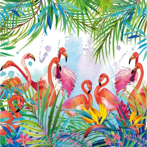 Bath Duck Zuhanyfüggöny - Textil - 180 X 200cm - Flamingó