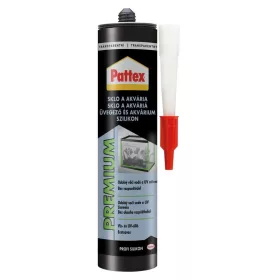   Szilikon Pattex Premium Üveg és akvárium, átlátszó, 280 ml