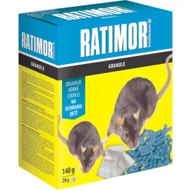   Návnada RATIMOR® Brodifacoum pellets, 140 g, na myši a potkany, granule