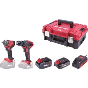   Set Worcraft XCUBE031 ShareSYS Toolbox, uťahovák 450 Nm, skrutkovač 50 Nm, 1x 2.0 Ah akumulátor + 1x 4.0 Ah akumulátor, 1x nabíjačka