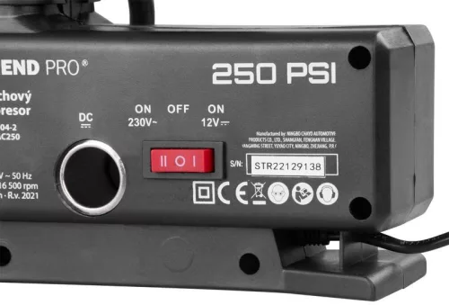 Aircom kompresszor AC250, 250 psi, 230 V/12 V