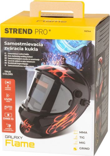Hegesztőpajzs Strend Pro Galaxy Flame, AutoDark, önelsötétedő
