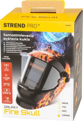 Hegesztőpajzs Strend Pro Galaxy Fire Skull, AutoDark, önelsötétedő