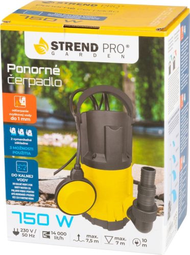 Szivattyú Strend Pro Garden FSP75018CW, szennyvíz, merülő, 750W, 14000 l/h, 10 m kábel