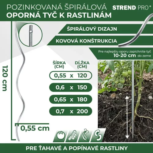 Növényfuttató horganyzott  120 cm