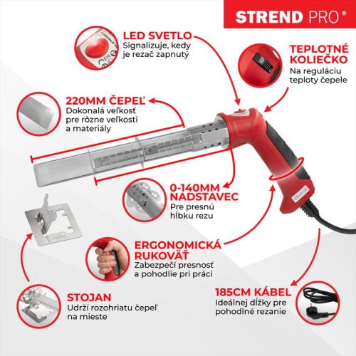 Vágó Strend Pro HK102, polisztirolhoz és EPS-hez, 220 W