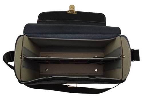 Bőr villanyszerelő szerszámostáska, 31x22x15 cm