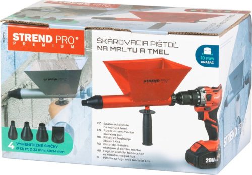 Pisztoly Strend Pro Premium, 3L, habarcsra és tömítőanyagokra
