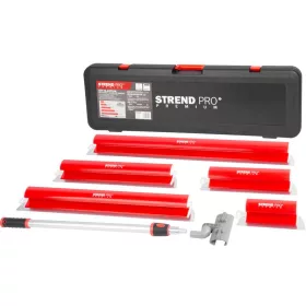   Sada hladítok Strend Pro Premium Ergonomic, na stierky a sadrové omietky, 250-1000 mm, 0,8-1,4 m teleskopická tyč, držiak, v kufri