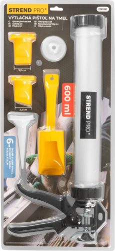 Szett Strend Pro, kinyomópisztoly és tartozékok, 600 ml, 6 részes szett