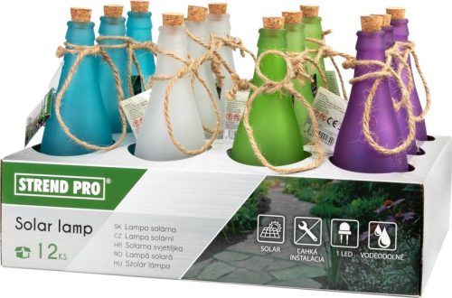 Lámpa Strend Pro Nunki, 250 mm, napelemes, 1xLED, AA, Kiszerelés 12 db