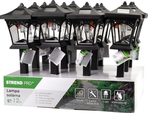 Lámpa Strend Pro Heka, 430 mm, napelemes, 1xLED, AA, Kiszerelés 12 db