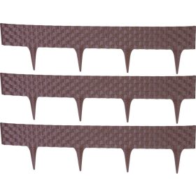   Palánk RattanPalisade 2,40 m, sötétbarna, csomag. 3 db, 820 x 95/200 mm, UV