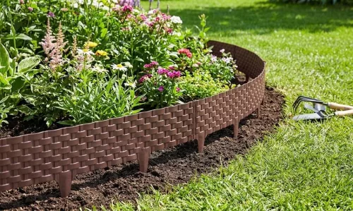 Palánk RattanPalisade 2,40 m, sötétbarna, csomag. 3 db, 820 x 95/200 mm, UV