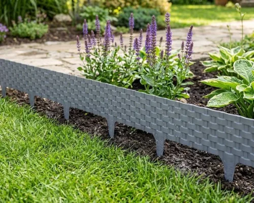 Palánk RattanPalisade 2,40 m, grafit, csomag. 3 db, 820 x 95/200 mm, UV