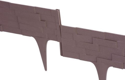 Palánk StonePalisade 2,37 m, sötétbarna, csomag. 3 db 790 x 95/200 mm, UV