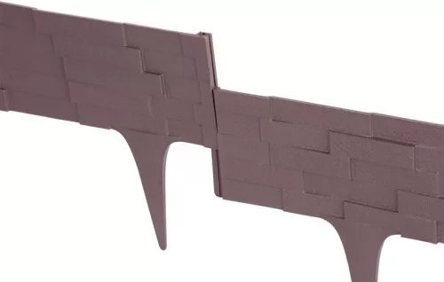 Palánk StonePalisade 2,37 m, sötétbarna, csomag. 3 db 790 x 95/200 mm, UV