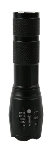 Lámpa Strend Pro Flashlight FL001, T6 150 lm, Alu, 2200 mAh, hordozható töltő zoom, USB töltés