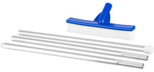 Strend Pro Pool, teleszkópos medencetisztító kefe ALU rúddal, L-1350 mm