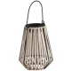 Lámpa Strend Pro Garden, napelemes, LED, függő, rattan, 12x12x24 cm