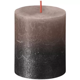   Sviečka Bolsius Rustic, valcová, vianočná, Sunset Creamy Caramel+ Anthracite, 80/68 mm