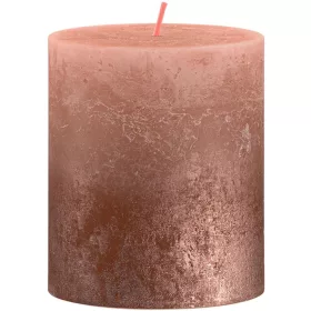   Sviečka Bolsius Rustic, valcová, vianočná, Sunset Creamy Caramel+ Copper, 80/68 mm