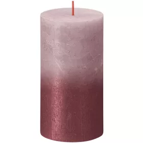   Sviečka Bolsius Rustic, valcová, vianočná Sunset Ash Rose+ Red, 130/68 mm