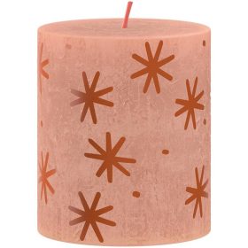   Sviečka Bolsius Rustic, valcová, vianočná, Creamy Caramel, 80/68 mm