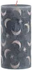 Sviečka Bolsius Rustic, valcová, vianočná, Slate Blue, 130/68 mm