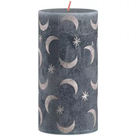   Sviečka Bolsius Rustic, valcová, vianočná, Slate Blue, 130/68 mm